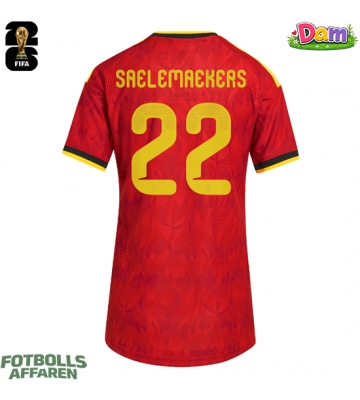 Belgien Alexis Saelemaekers #22 Hemmatröja Kvinnor VM 2026 Kortärmad